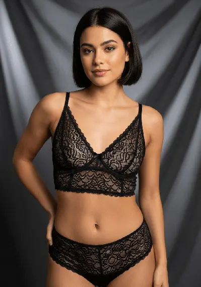Midnight Lace Bralette Set thumbnail 3